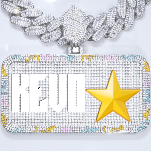 CUSTOM LETTER NECKLACE 3D COLORFUL SQUARE