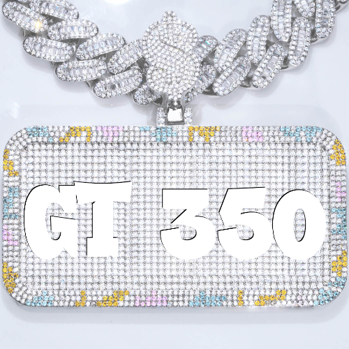 CUSTOM LETTER NECKLACE 3D COLORFUL SQUARE
