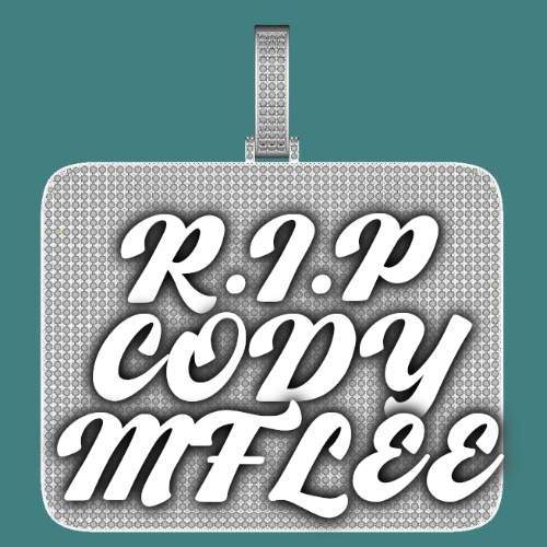 CUSTOM LETTER NECKLACE 3D BIG SQUARE