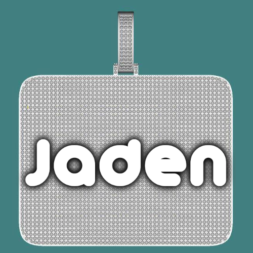 CUSTOM LETTER NECKLACE 3D BIG SQUARE