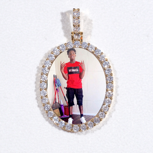 3D Oval Custom Picture Pendant