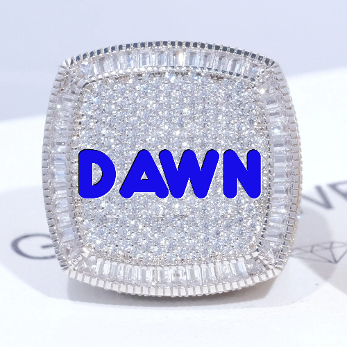 CUSTOM LETTER 3D ICED RING