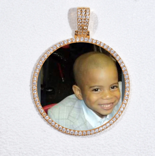 MEDIUM 3D CIRCLE CUSTOM PICTURE PENDANT