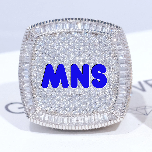 CUSTOM LETTER 3D ICED RING