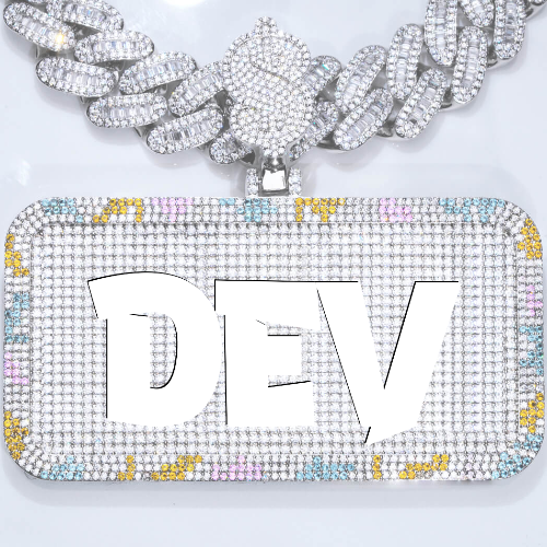 CUSTOM LETTER NECKLACE 3D COLORFUL SQUARE