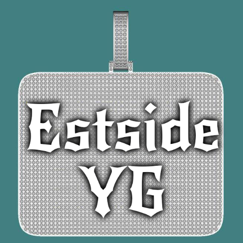 CUSTOM LETTER NECKLACE 3D BIG SQUARE