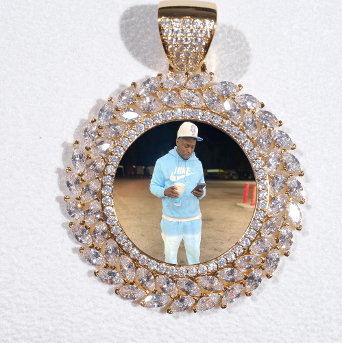 Large 3D Wheat Ear Custom Picture Pendant