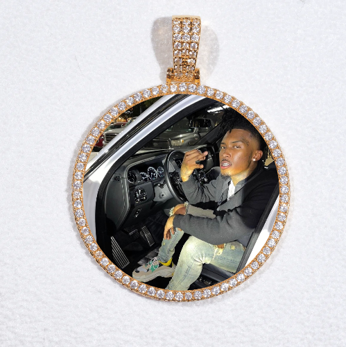 MEDIUM 3D CIRCLE CUSTOM PICTURE PENDANT
