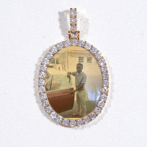 3D Oval Custom Picture Pendant