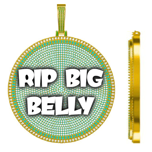 CUSTOM LETTER NECKLACE 3D BIG DISC