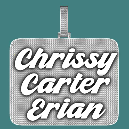 CUSTOM LETTER NECKLACE 3D BIG SQUARE