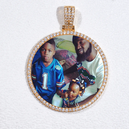 MEDIUM 3D CIRCLE CUSTOM PICTURE PENDANT