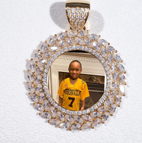 Large 3D Wheat Ear Custom Picture Pendant