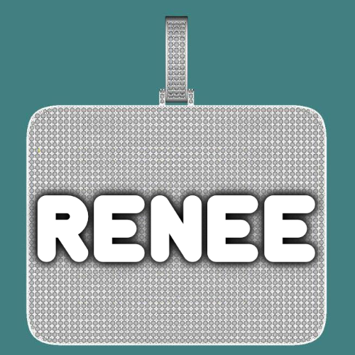 CUSTOM LETTER NECKLACE 3D BIG SQUARE