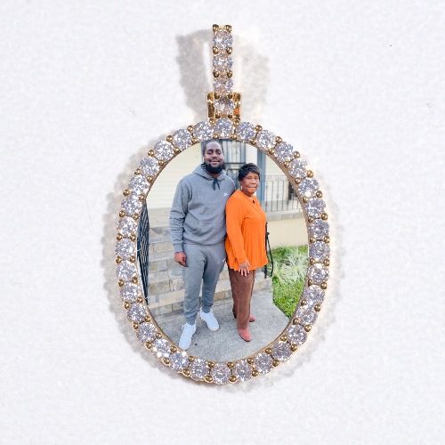 3D Oval Custom Picture Pendant
