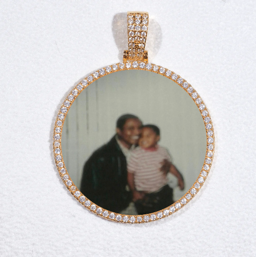 MEDIUM 3D CIRCLE CUSTOM PICTURE PENDANT
