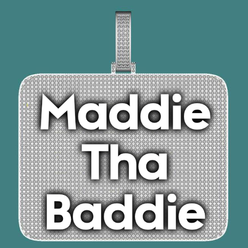 CUSTOM LETTER NECKLACE 3D BIG SQUARE