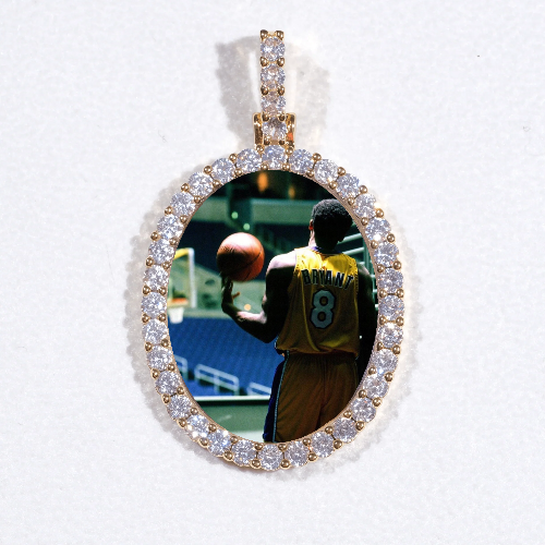 3D Oval Custom Picture Pendant
