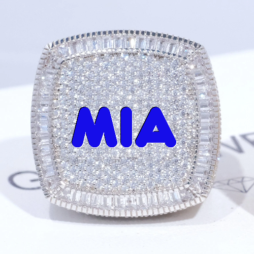 CUSTOM LETTER 3D ICED RING