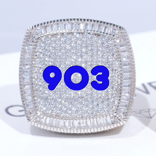 CUSTOM LETTER 3D ICED RING