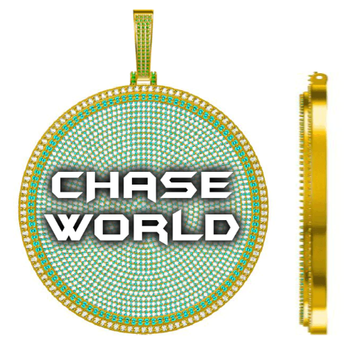CUSTOM LETTER NECKLACE 3D BIG DISC