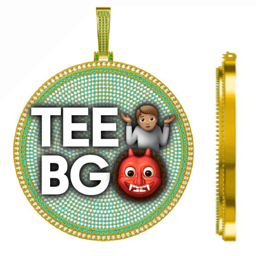 CUSTOM LETTER NECKLACE 3D BIG DISC