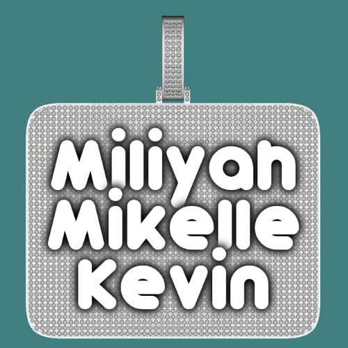 CUSTOM LETTER NECKLACE 3D BIG SQUARE