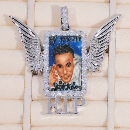RIP WING 3D CUSTOM PICTURE PENDANT