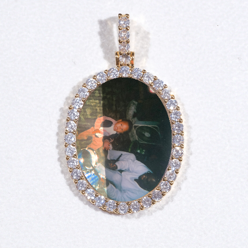 3D Oval Custom Picture Pendant