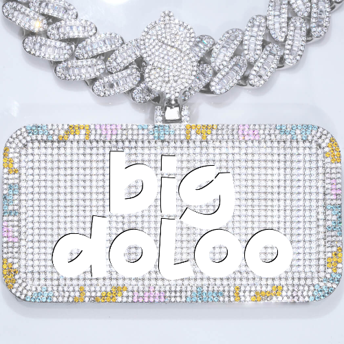 CUSTOM LETTER NECKLACE 3D COLORFUL SQUARE