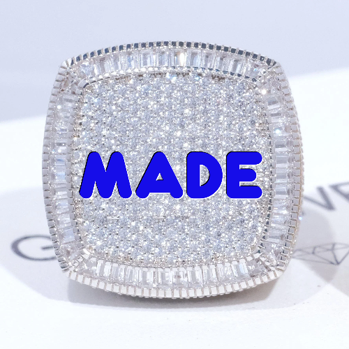 CUSTOM LETTER 3D ICED RING
