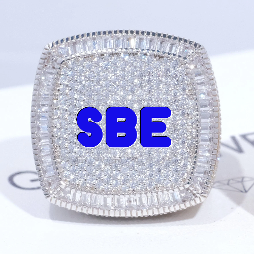 CUSTOM LETTER 3D ICED RING