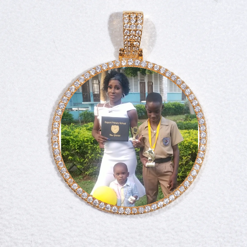 MEDIUM 3D CIRCLE CUSTOM PICTURE PENDANT