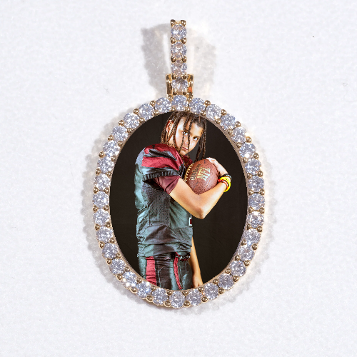 3D Oval Custom Picture Pendant