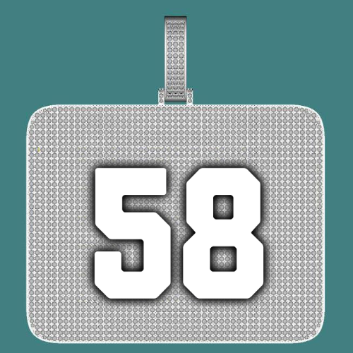 CUSTOM LETTER NECKLACE 3D BIG SQUARE