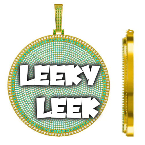 CUSTOM LETTER NECKLACE 3D BIG DISC