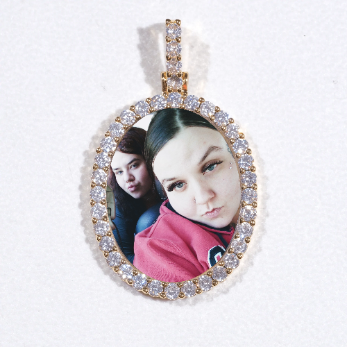 3D Oval Custom Picture Pendant