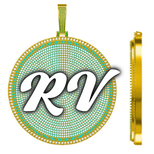 CUSTOM LETTER NECKLACE 3D BIG DISC