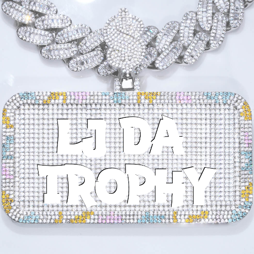 CUSTOM LETTER NECKLACE 3D COLORFUL SQUARE