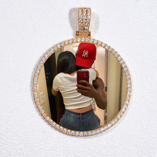MEDIUM 3D CIRCLE CUSTOM PICTURE PENDANT