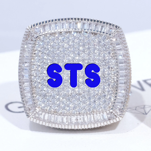 CUSTOM LETTER 3D ICED RING