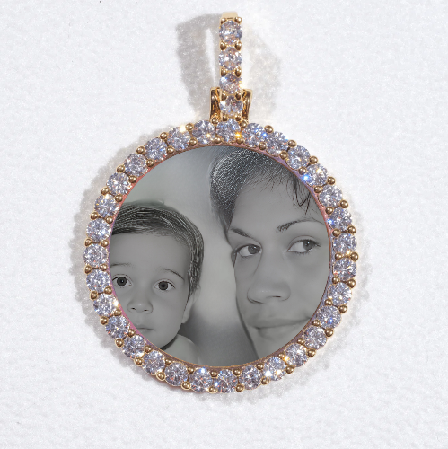 3D CIRCLE CUSTOM PICTURE PENDANT SMALL SIZE