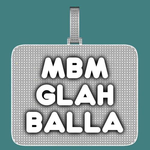CUSTOM LETTER NECKLACE 3D BIG SQUARE