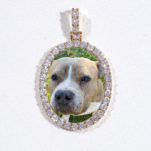 3D Oval Custom Picture Pendant