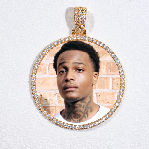MEDIUM 3D CIRCLE CUSTOM PICTURE PENDANT