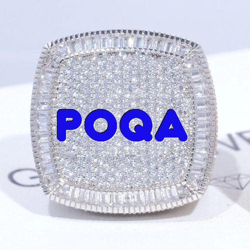CUSTOM LETTER 3D ICED RING
