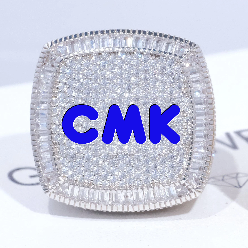 CUSTOM LETTER 3D ICED RING