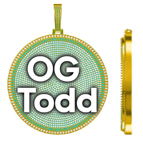 CUSTOM LETTER NECKLACE 3D BIG DISC