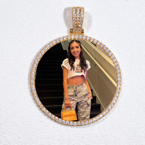 MEDIUM 3D CIRCLE CUSTOM PICTURE PENDANT