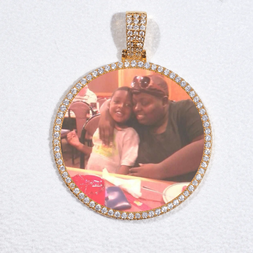 MEDIUM 3D CIRCLE CUSTOM PICTURE PENDANT
